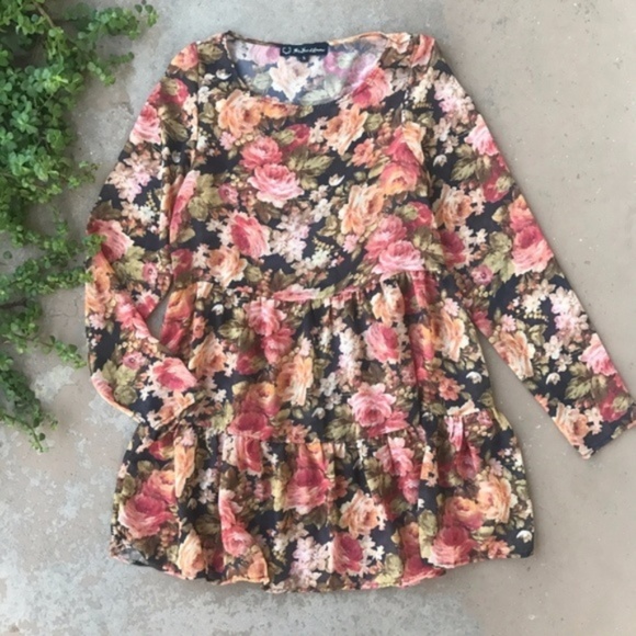 For Love and Lemons Dresses & Skirts - X For Love and Lemons Floral Babydoll Mini Dress